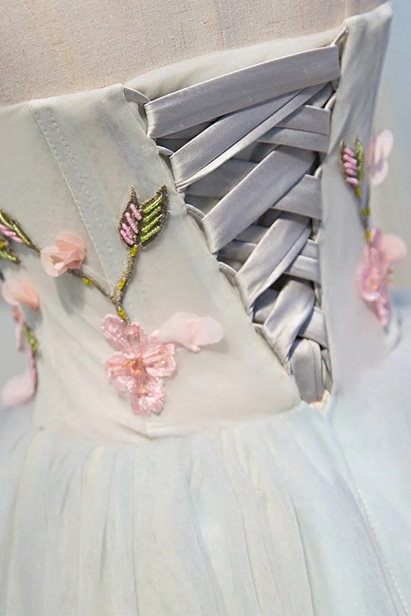 Sweetheart Pink Flowers Short A-line Homecoming Dress - Image 11