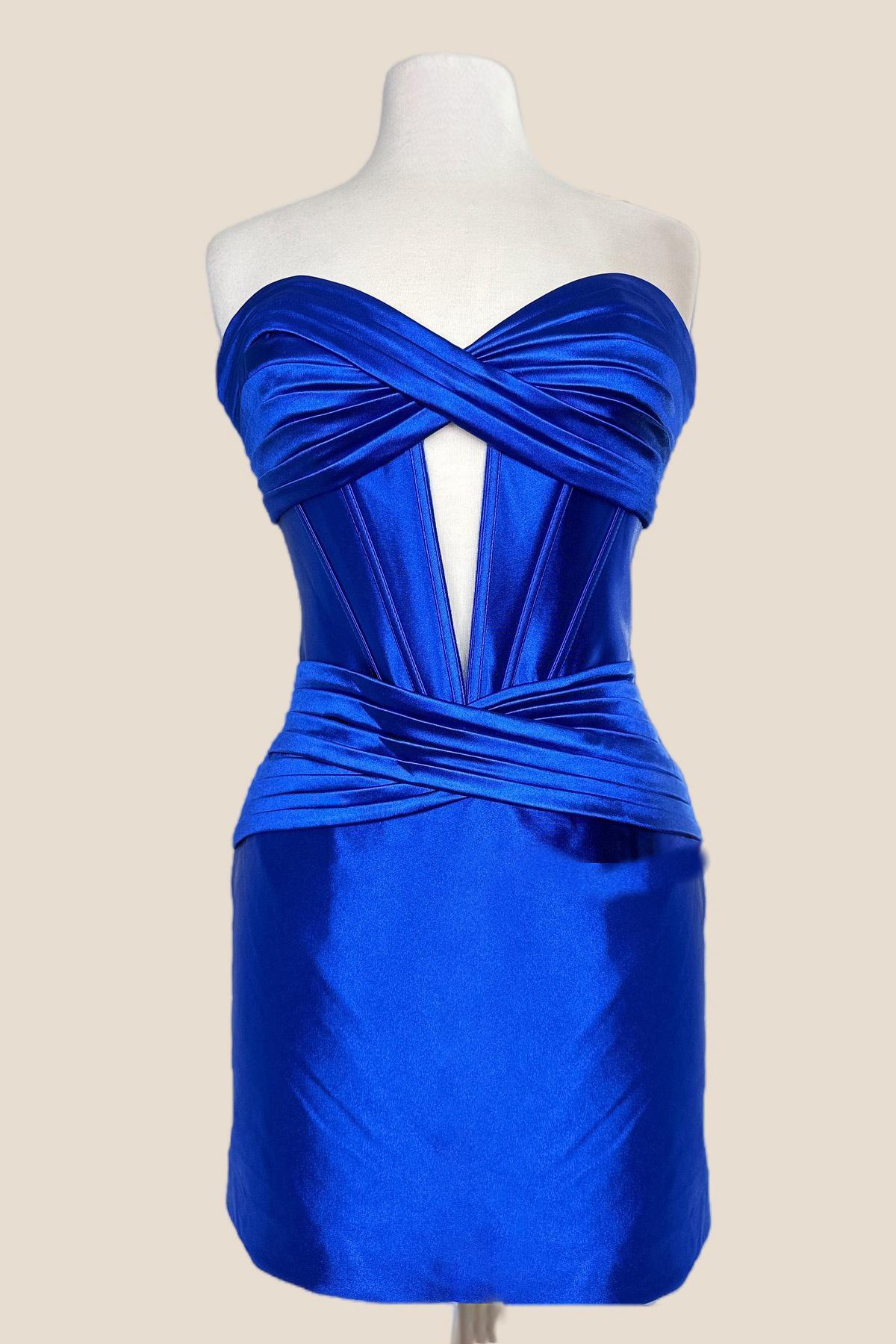 Sweetheart Red Twist Bodycon Short Dress - Image 7