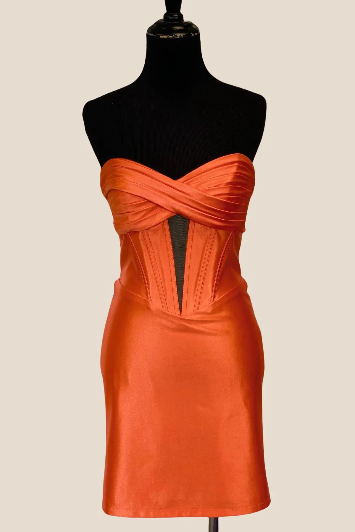 Sweetheart Red Twist Bodycon Short Dress - Image 8