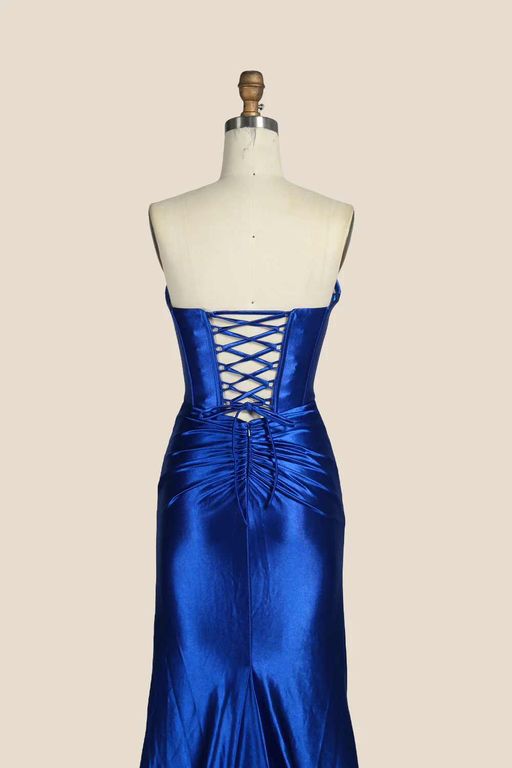 Sweetheart Royal Blue Mermaid Long Dress with Slit - Image 5