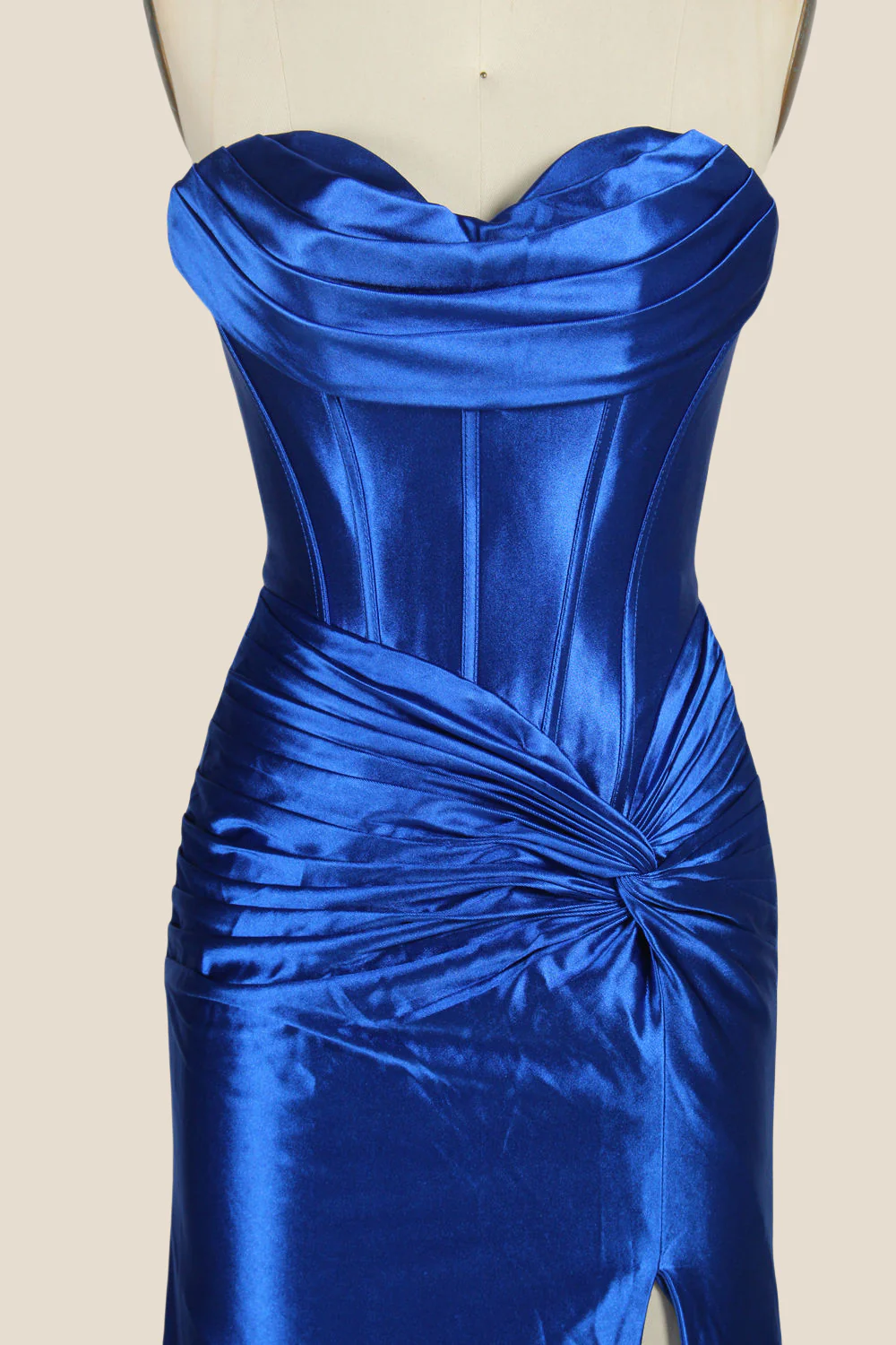Sweetheart Royal Blue Mermaid Long Dress with Slit - Image 6