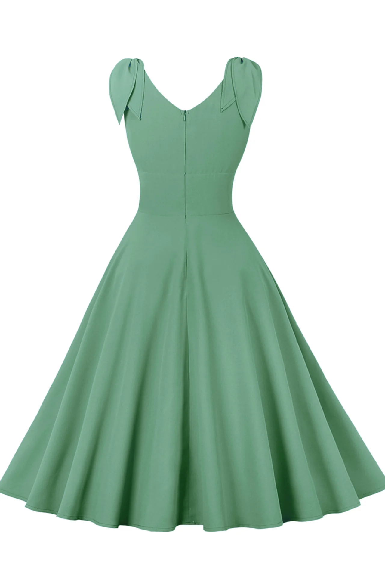 Tie Shoulder Navy Blue Swing Swing Dress - Image 10