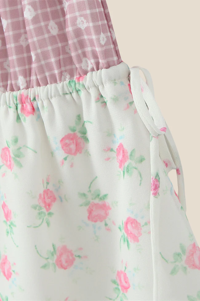Tie Shoulder White Floral Print Short Dress - Image 10