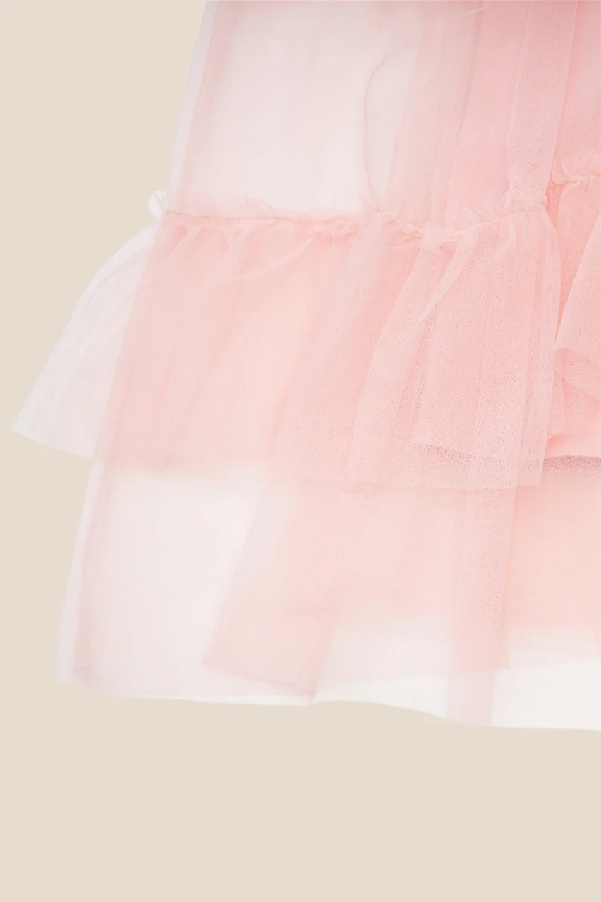 V-neck Blue Ruffle Tiered A-line Long Dress - Image 9