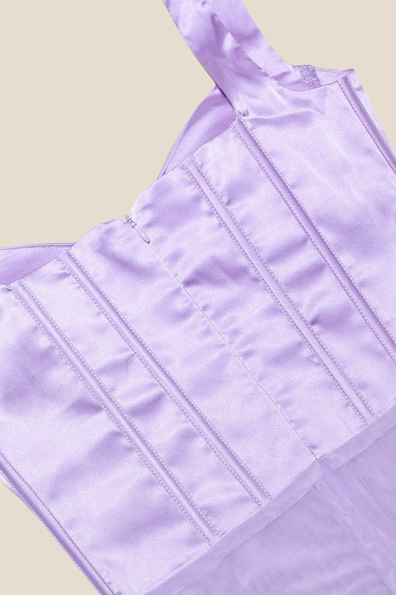 V-neck Lilac Mermaid Long Dress with Slit - Image 5