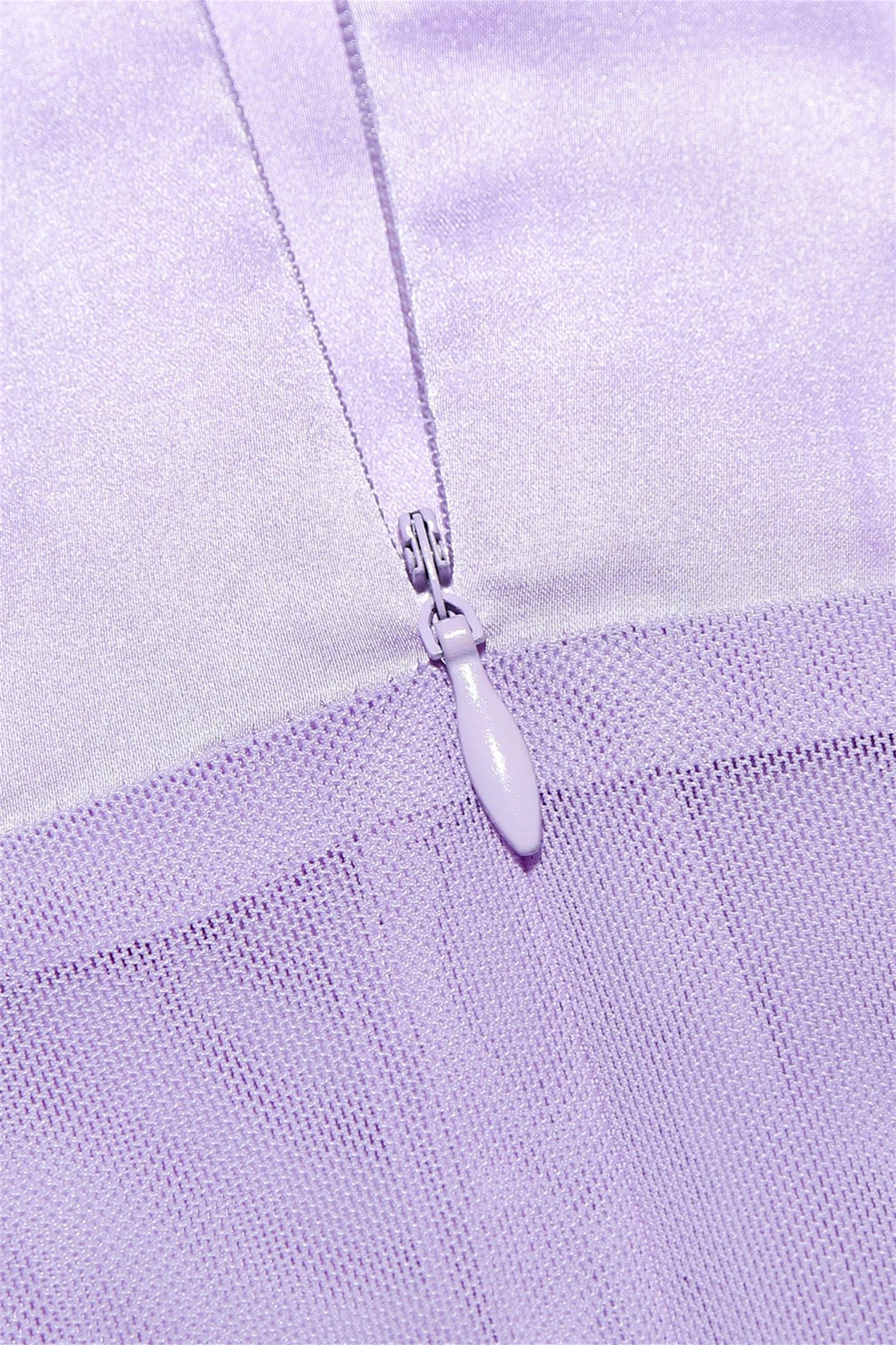 V-neck Lilac Mermaid Long Dress with Slit - Image 7