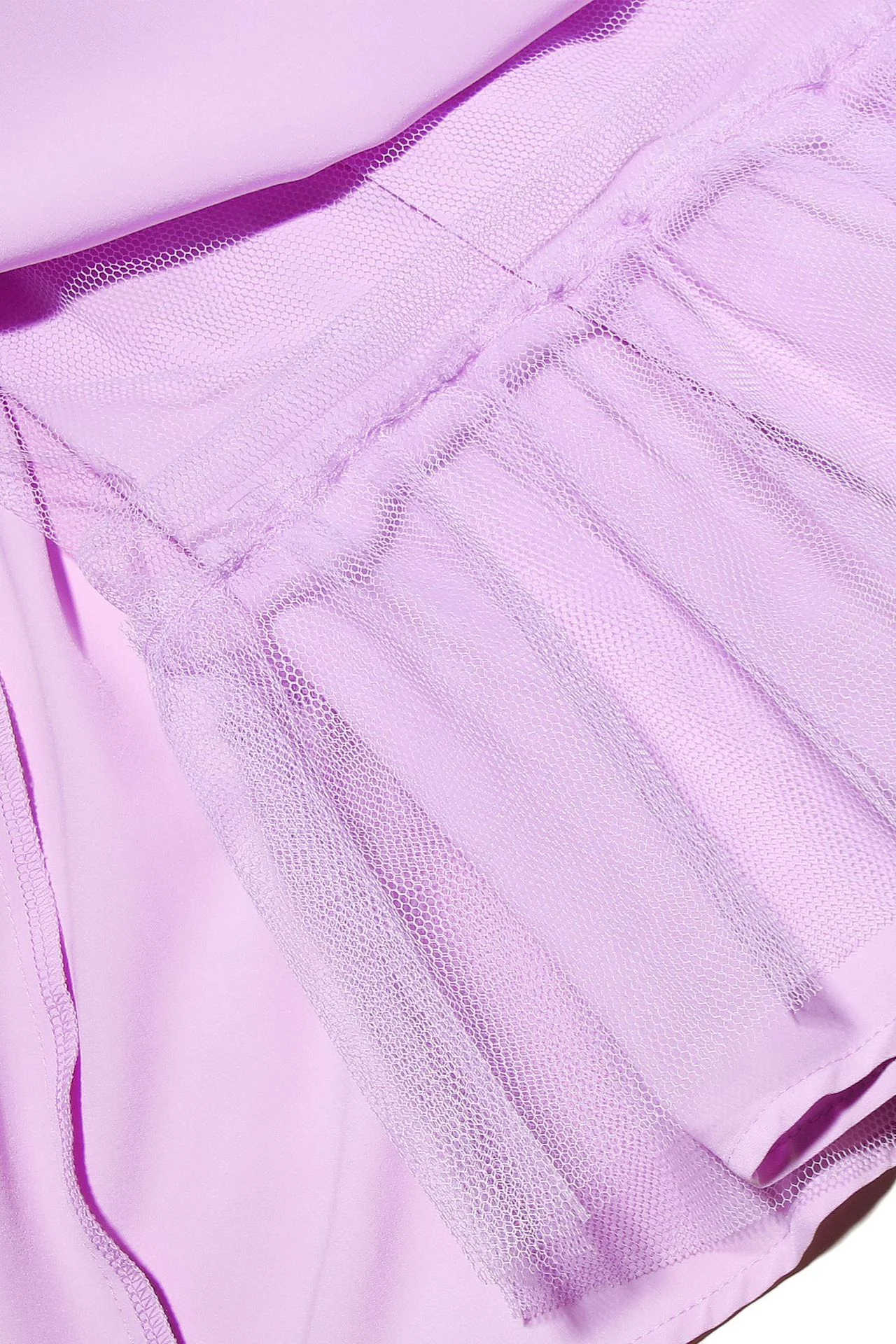 V-neck Lavender Pleated Short Party Dress - Image 12