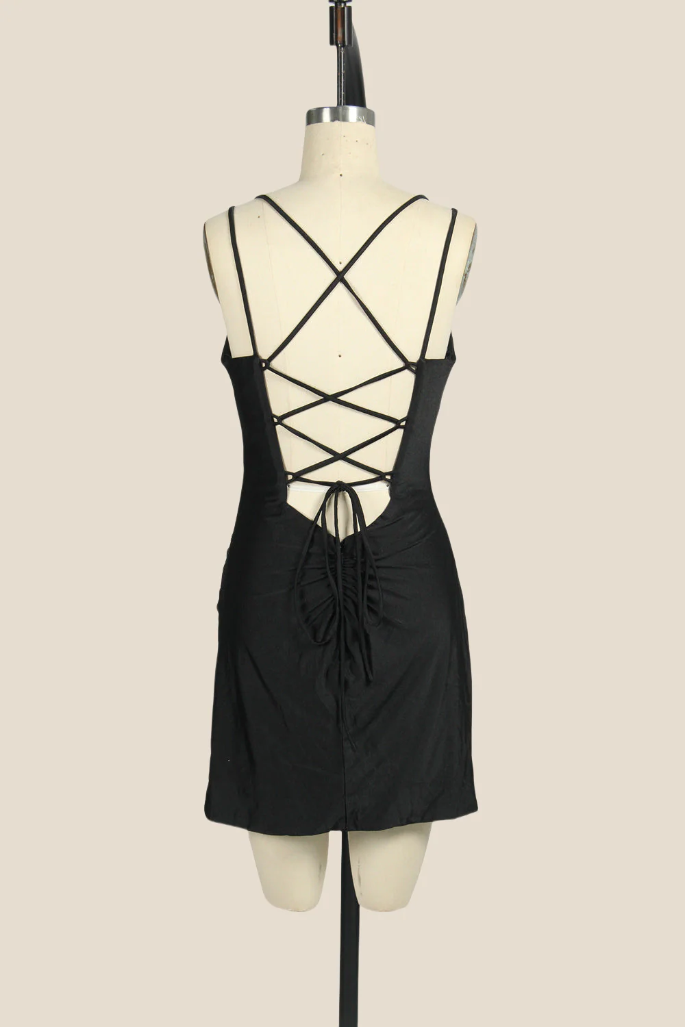 V-neck Pink Ruched Bodycon Short Dress - Image 18