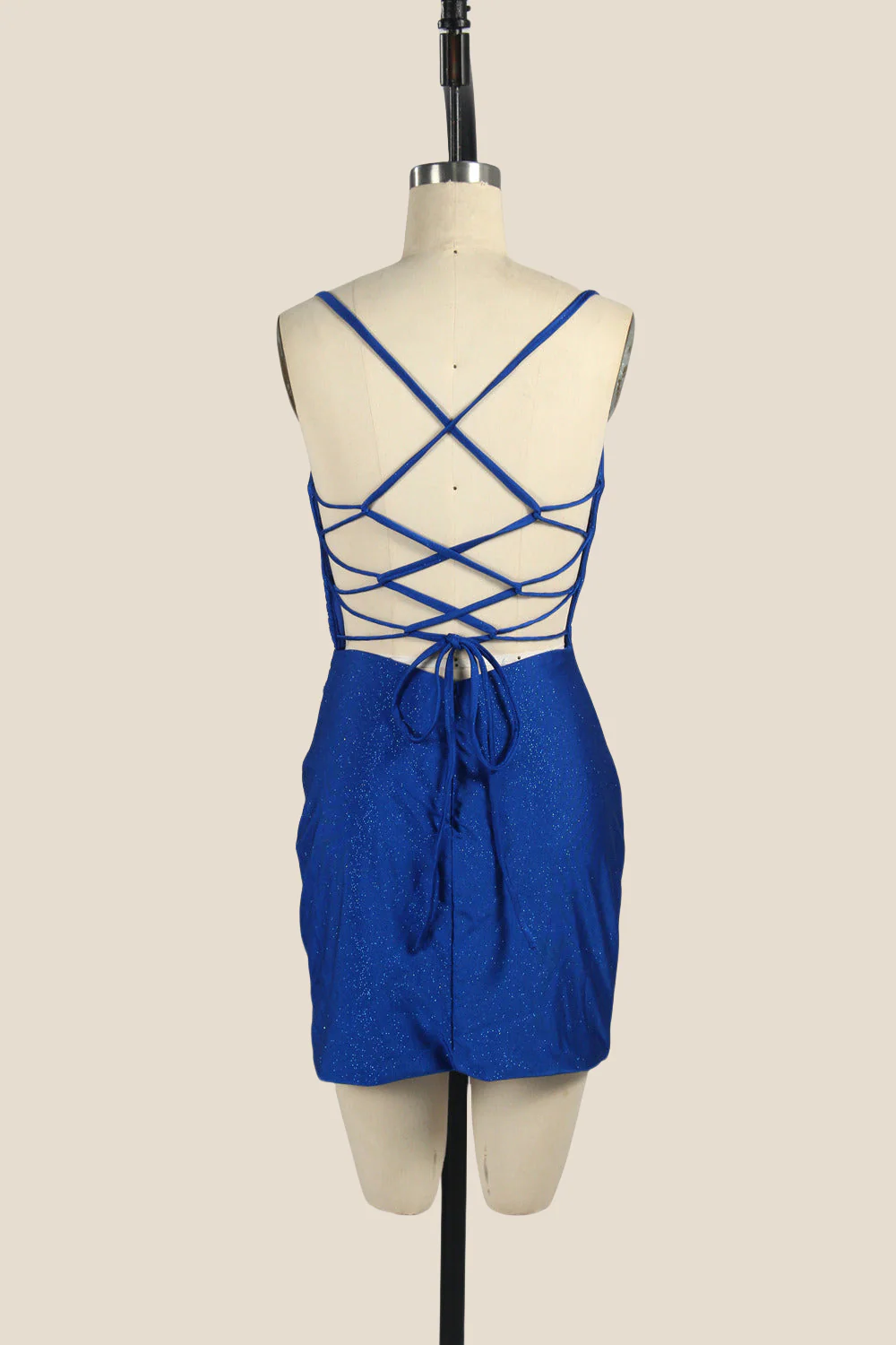 V-neck Pink Ruched Bodycon Short Dress - Image 8