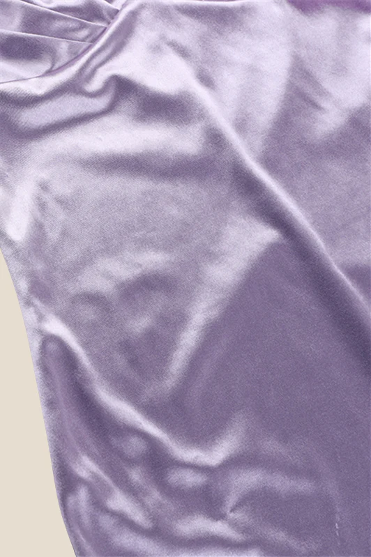 V-neck Purple Ruched Bodycon Short Dress - Image 4