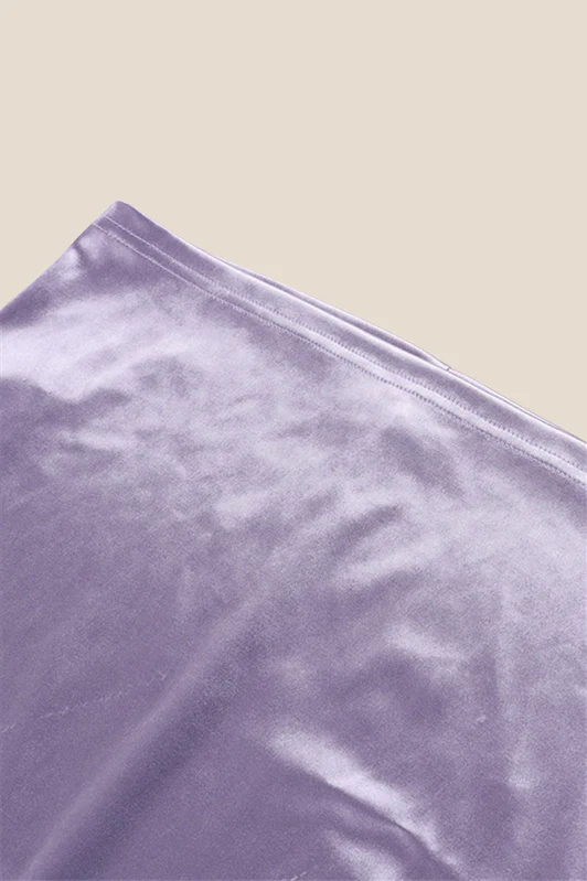 V-neck Purple Ruched Bodycon Short Dress - Image 5