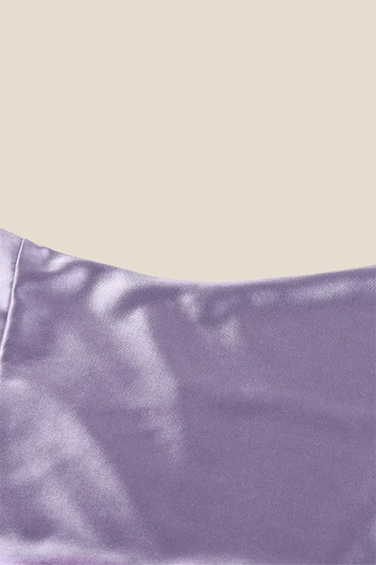 V-neck Purple Ruched Bodycon Short Dress - Image 6
