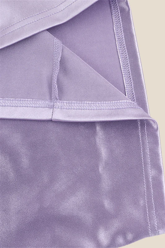 V-neck Purple Ruched Bodycon Short Dress - Image 7