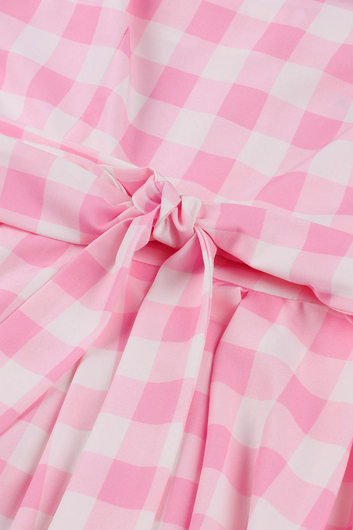 Yellow Plaid Swing Dress with Sash - Image 12