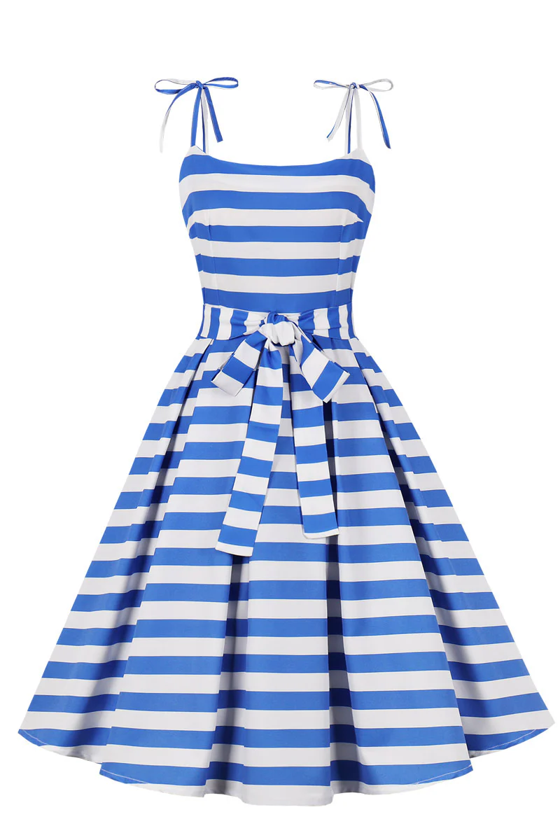 Yellow Plaid Swing Dress with Sash - Image 6