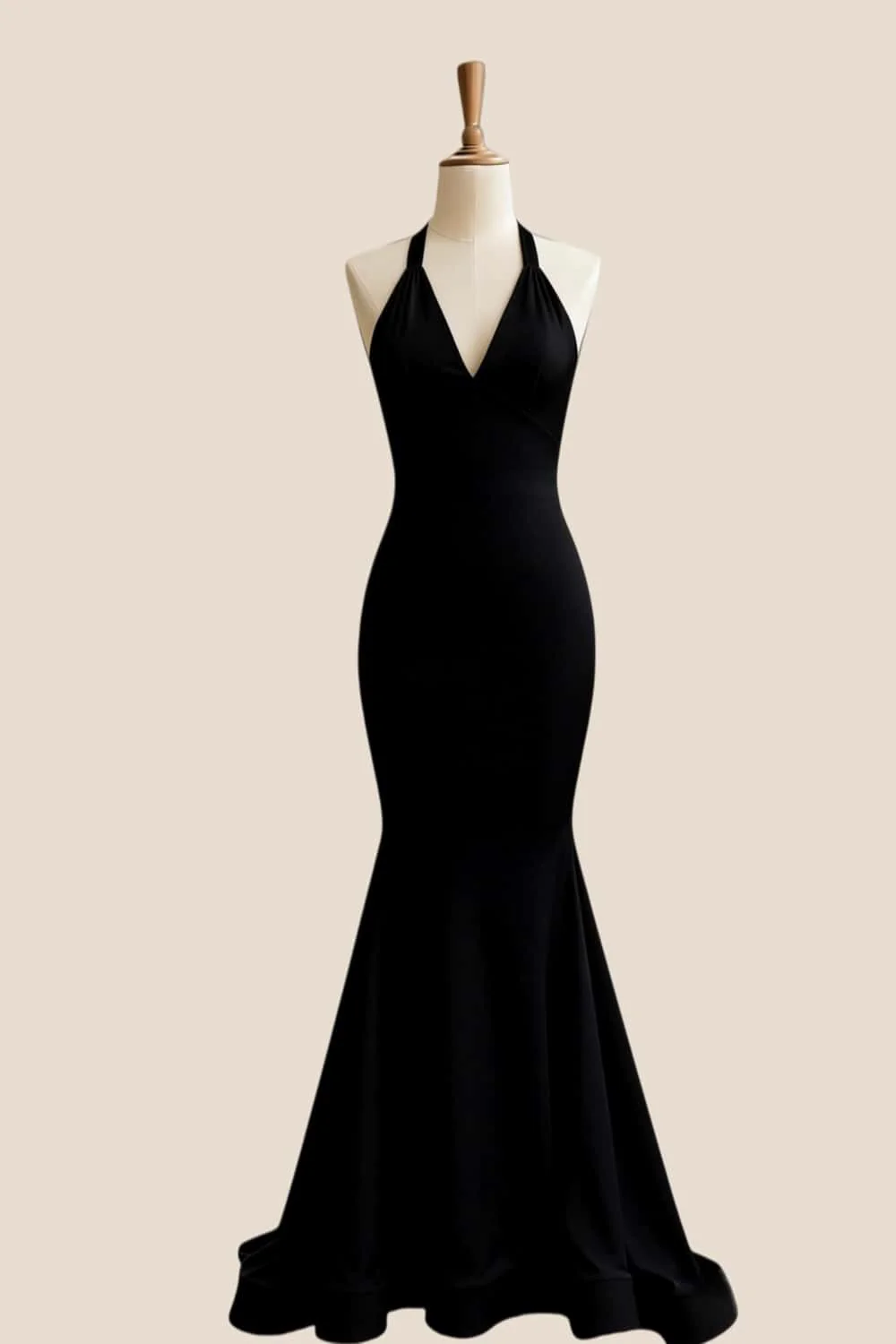 Yellow V Neck Mermaid Prom Dress with Train - Image 2